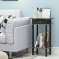 thumbnail image 4 of Furinno 17017 Turn-N-Tube Tall End Table with Bin, French Oak Grey/Black, 4 of 5