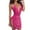 Y-Hot Pink1754, variant on FEIFLY Dress Party Slit Womens Club Sexy Fashion Mini Backless Deep V-Neck Women's Dress Solid Color Leisure Female Dresses