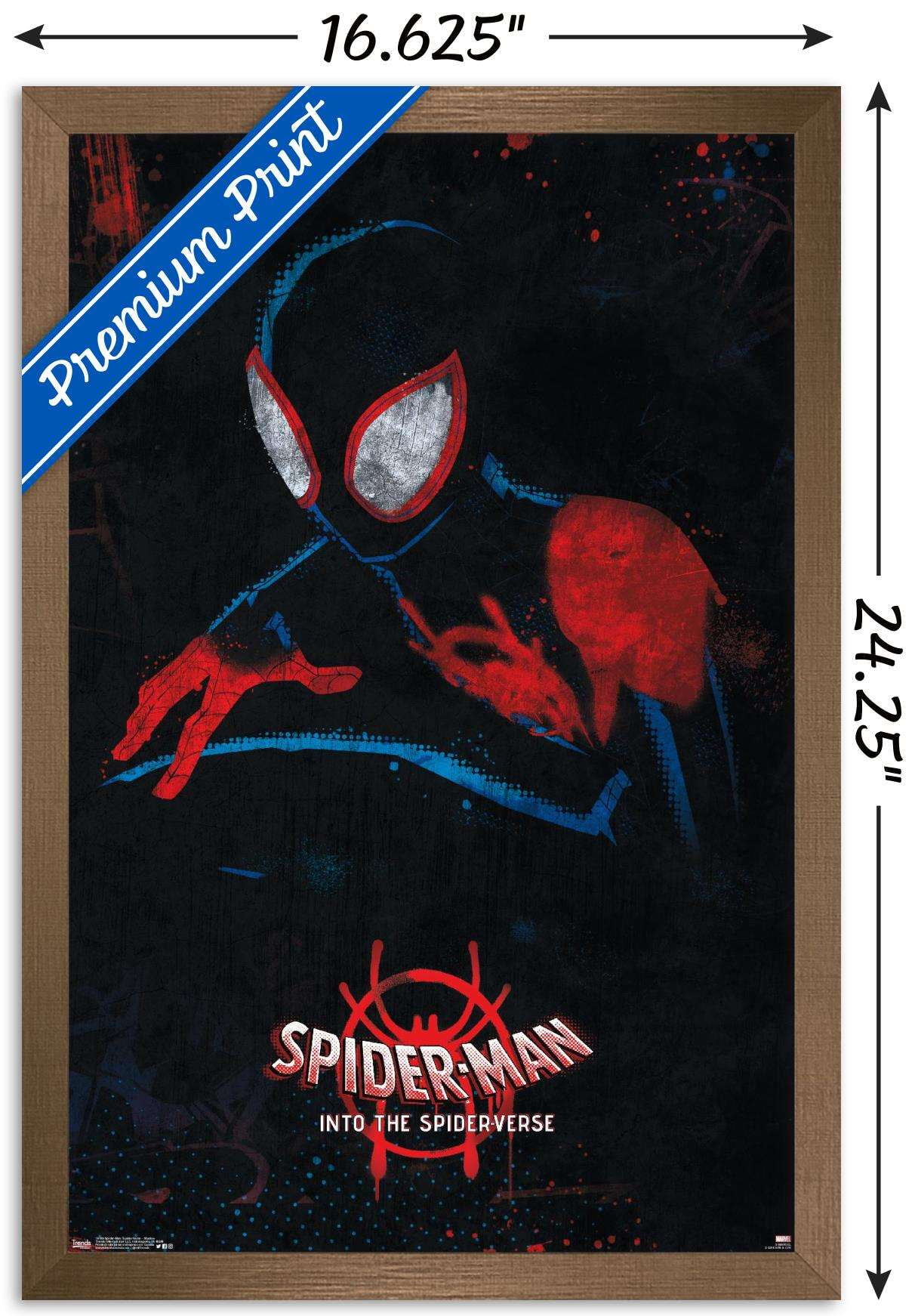 Marvel Spider-Man - Into The Spider-Verse - Shadow Wall Poster, 14.725" x 22.375", Framed