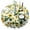 White Green Leaf, variant on Black Sunflower Daffodil Pattern Round Tablecloth 60"x60",Wrinkle Wipeable Table Cloth for Kitchen Dining Room Picnic Patio Party