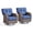 Blue, variant on Bellefurn Outdoor Swivel Rocker Patio Chairs with 5" Thick Cushions,High Back Wicker Outdoor Swivel Chairs with Table,Patio Swivel Glider Chairs for Porch,Balcony,Garden,Deck & Backyard