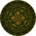 thumbnail image 1 of Ahgly Company Machine Washable Indoor Round Transitional Midnight Gray Area Rugs, 4' Round, 1 of 7