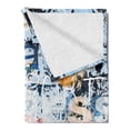 thumbnail image 2 of Fitness Soft Flannel Fleece Blanket, Health Wellness Aerobics Sports Words Illustration on Grunge Vintage Style Backdrop, Cozy Plush for Indoor and Outdoor Use, 50" x 60", Multicolor, by Ambesonne, 2 of 5