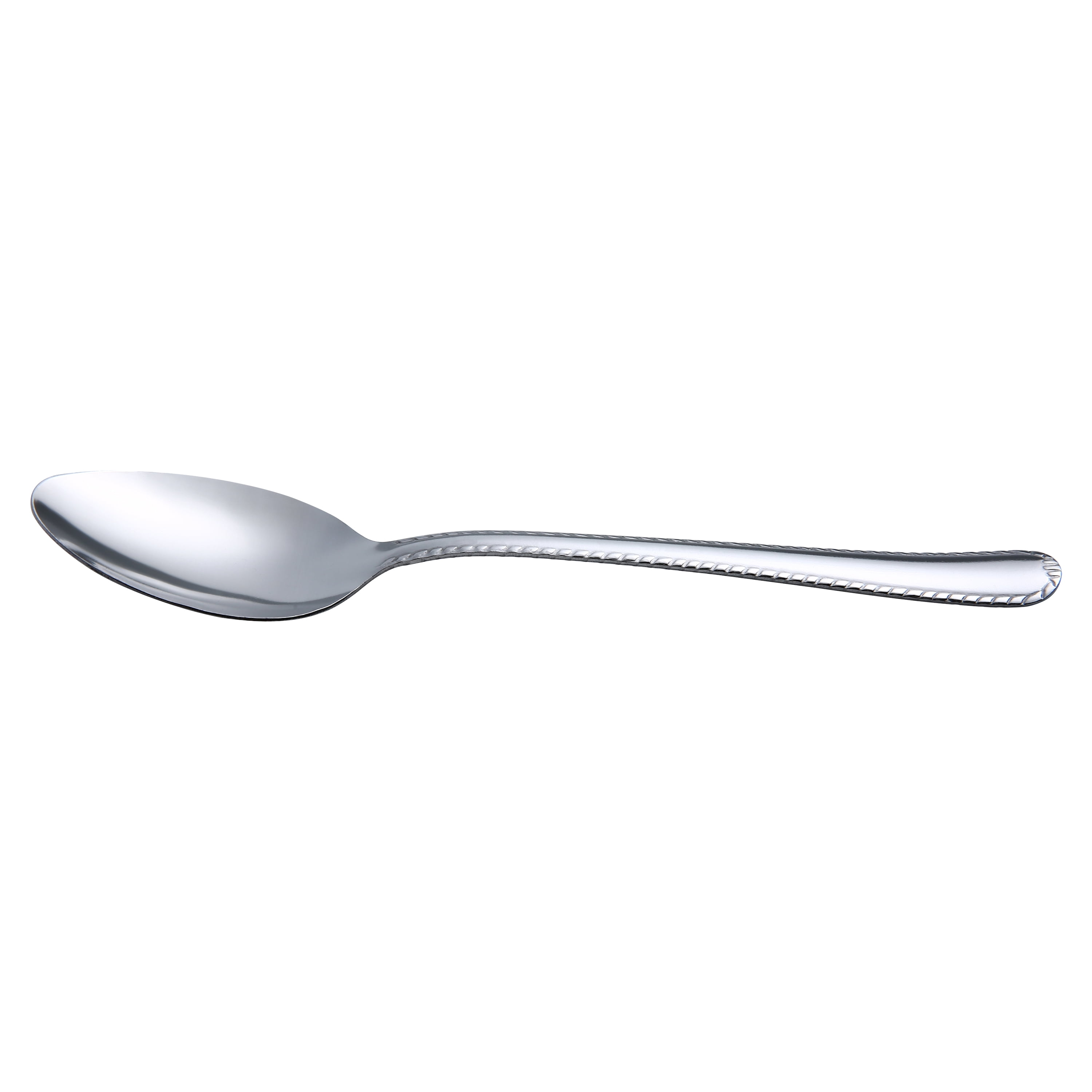 (2 pack) Mainstays Lace Stainless Steel Silver Adult Dinner Spoon, 4- Piece Set