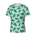 thumbnail image 3 of Rocae Green Sea Turtle for Men's Moisture-Wicking Crew Tee - T-Shirt for Sports, Outdoor Activities, and Casual WearLarge, 3 of 9