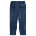 thumbnail image 2 of KIDSCOOL SPACE Girls Jeans,Little Elastic Waist Stretchy Washed Soft Cotton Denim Pants,Deep Blue,8-9 Years, 2 of 7