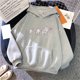 thumbnail image 2 of Moda damas casual manga larga damas o-cuello estampado sudadera con capucha suelta mujeres tops Pompotops gfhjh2035, 2 of 7