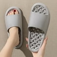 thumbnail image 2 of Unisex Shower Slide Sandals Non Slip Quick Drying Slippers with Woven Drainage Footbed Solid Color Open Toe Waterproof House Shoes for Bathroom Spa Indoor Use, 2 of 5