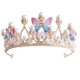 thumbnail image 1 of YOVECATHOU Tiara para Niñas, Corona de Princesa con Mariposa, Diadema con Perlas Doradas, Postizo con Diamantes de imitación para Disfraz de Halloween, Boda, Fiesta de Baile Nupcial, Fiesta de cumplea, 1 of 5