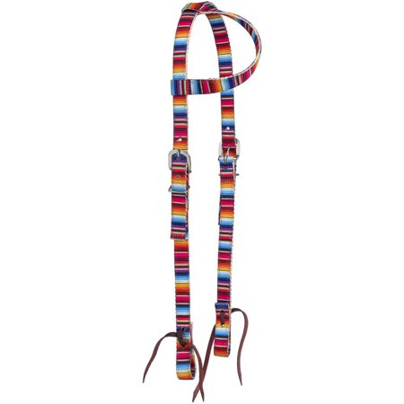Tough-1 42-9942 Tough 1 Single Ear Nylon Web Pattern Headstall Serape N/A
