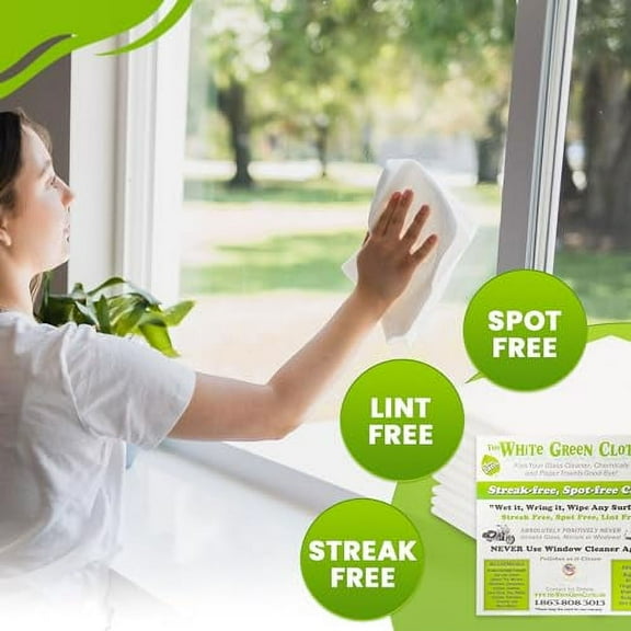 10 Pack, Reusable Cleaning Cloths, Streak Free Window Cleaning Cloth, Non-Abrasive Microfiber Cloth & Paper Towel Replacement, General-Purpose Cleaning Rags 16" x 16"