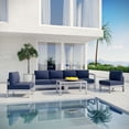 thumbnail image 2 of Modway Shore Sectionnel de Mobilier de Patio Extérieur en Aluminium, 5 Pcs, Bleu Marine, 2 of 7