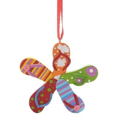 by Midwest CBK COLORFUL FLIP-FLOPS Christmas Ornament 2.75" Tall 