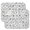 Blossom Line Art Diamond, variant on Daisy Wildflower Kitchen Drying Mat, Set Of 2 Ultra Absorbent Soft Microfiber Kitchen Counter Mat, Rollable and Foldable with Built-In Hanging Loops, Countertop Decor ,16x18in