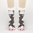 thumbnail image 2 of Christmas Socks for Women Cartoon Socks Floor Socks Adult Winter Plus Velvet Socks Sleeping Socks Carpet Socks Slippers Socks, 2 of 3