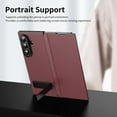 thumbnail image 4 of Dteck for Samsung Galaxy Z Fold 7 Case with Stand, Luxury Leather + Hard PC Shell Shockproof Hinge Protection, Slim Fit Scratch Resistant Flip Cover for Samsung Z Fold 7,Red, 4 of 12