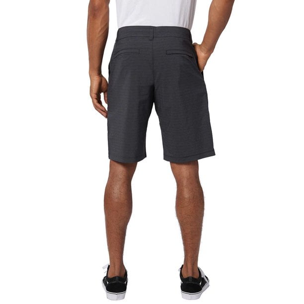 Hang Ten Mens Hybrid Shorts, Black Stripe, Size 34