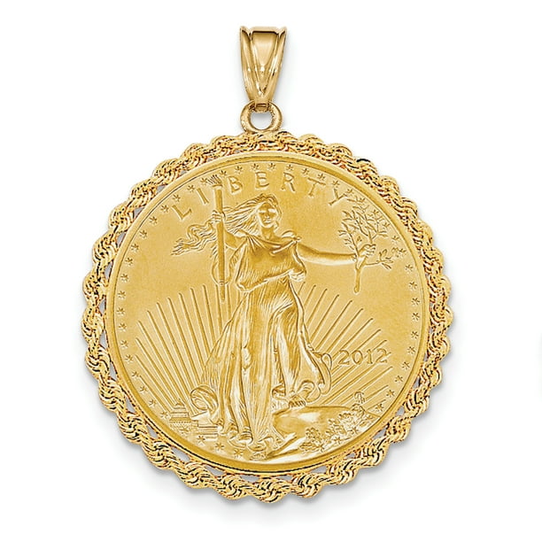 Core Gold - 14k Gold 1 oz American Eagle Coin Mounted Coin Bezel