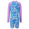 thumbnail image 6 of Usaibhir Girls One Piece Swimsuits Rash Guard for Girl Long Sleeve Bathing Suits with Front Zipper Sun Protection Swimwear 4-10 Years, 6 of 10