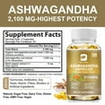 thumbnail image 4 of Extra Strength Ashwagandha Dietary Supplement, 2100 mg for Stress Support, 120 Vegetarian Capsules, 4 of 7