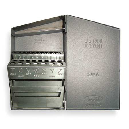 Drill Bit Letter Sizes - Drill Bit Case,Jobber,Holds A-Z CHICAGO-LATROBE 57808