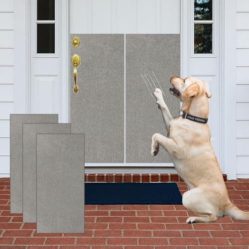 Protector para puertas contra arañazos de perro xin partner 25 x 381 cm gris