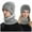 Grey, variant on Generic Unisex Winter Stretchy Soft Beanie Ear Protection Knit Hats Skull Cap Warm Scarf Mask hat Fleece Lined hat Men's And Women's Winter Knitted Windproof Hood Scarf Set