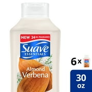 (6 count) Suave Essentials 2 in 1 Shampoo and Conditioner Almond Verbena 30 oz