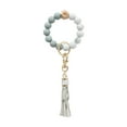 thumbnail image 1 of Pulsera con llavero de cuentas de silicona y borla para casa o coche. A, 1 of 9