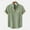 Green, variant on Dpytoraw 2025 Men's Summer Lapel Loose Casual Short Sleeved Shirt Men’s Slim Fit Shirts