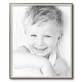 thumbnail image 2 of ArtToFrames 20" x 24" Silver with Stained Grey Picture Frame, 20x24 inch Silver Wood Poster Frame (WOM-4767), 2 of 7