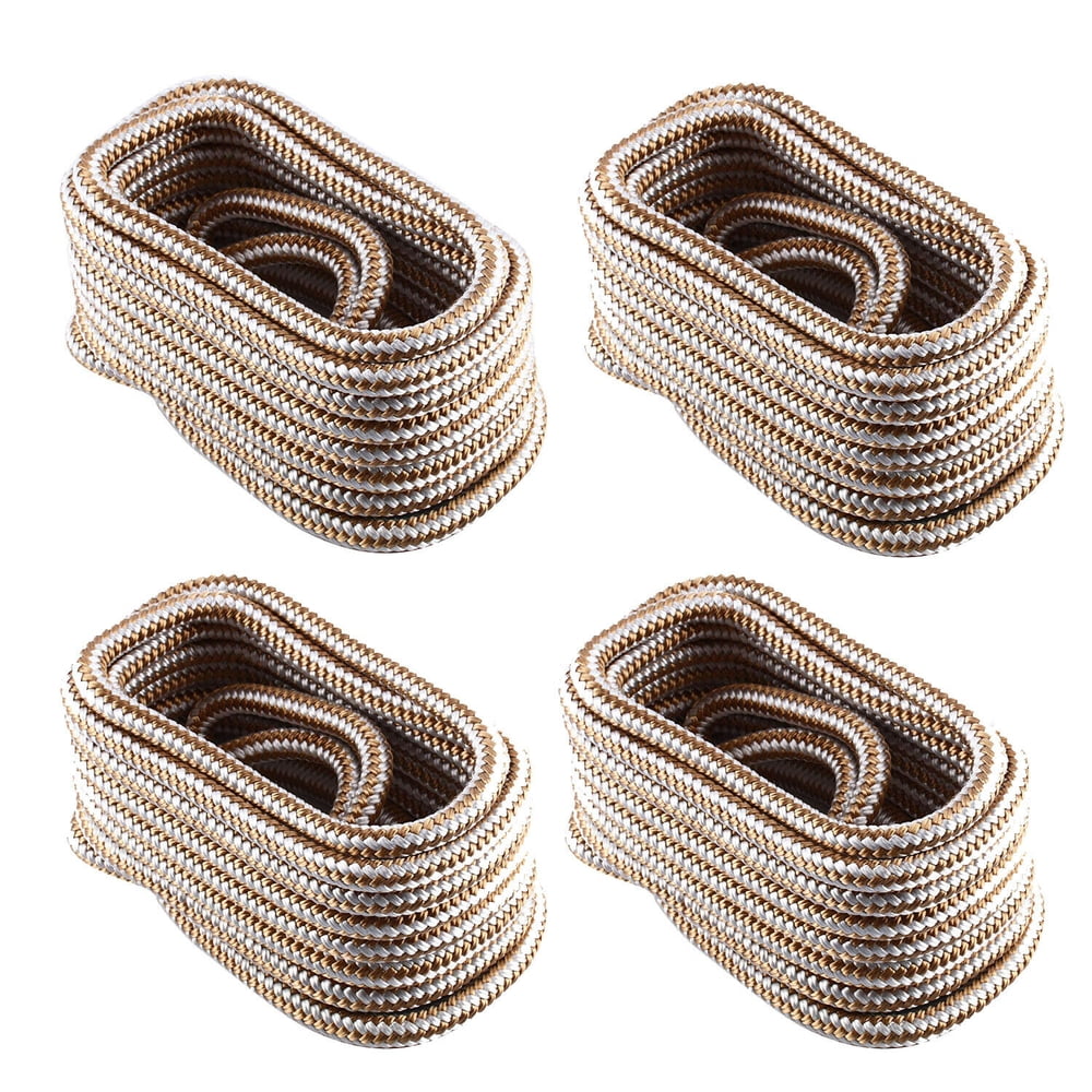 4 Pack 1/2 Inch 15 FT Double Braid Nylon Dock Line Mooring