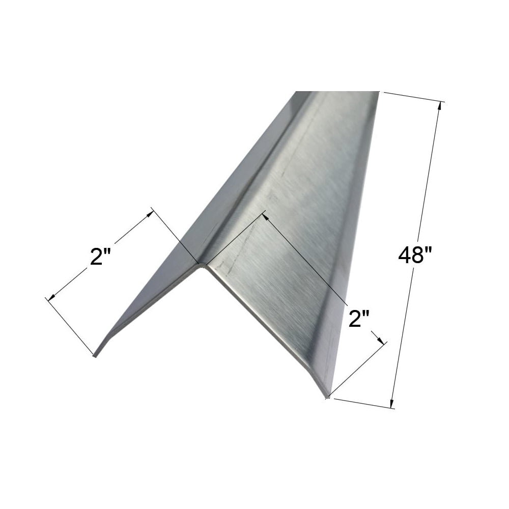 Brushed 304 Stainless Steel Corner Guards, 16ga, 48in Long