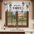 thumbnail image 6 of Sweet Home Curtain Valances for Windows, Kitchen Valance Window Treatments Panel 2 Pack, Western Stars Bird Houses White Wood Plank Rod Pocket Short Curtains for Bathroom Bedroom 42 x 18 Inch, 6 of 8
