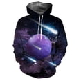 thumbnail image 2 of Sweat à Capuche Imprimé 3D Ciel Étoilé Mode Tendance Unisexe, 2 of 5