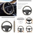 thumbnail image 3 of FOR U DESIGNS Horse Beach Geometric Print Car Accessories Set 10 Pack Elastic Front Rear Bench Bucket Seat Cover Steering Wheel Cover Car Trash Can Air Vent Storage Coaster and Keychain, 3 of 7