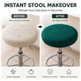 thumbnail image 3 of Elastic Round Stool Cover,11.8-13.8" Stretch Bar Stool Seat Protector, Washable Removable Stool Cushion Cover, Non Slip Round Chair Slipcover, Soft Jacquard Stool Seat Sleeve, Furniture Cover, 3 of 4