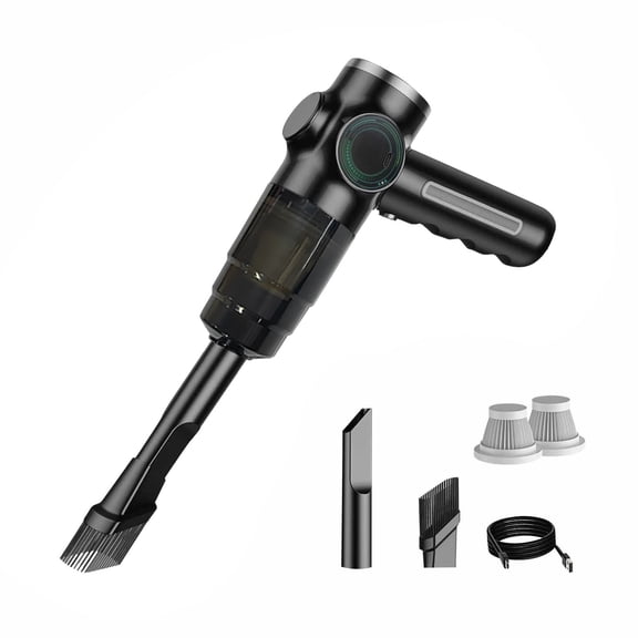 JOGZMZ Cordless Handheld Vacuum Cleaner, 120W 4000Pa Strong Suction Portable Car Vacuum for Auto & Home, Rechargeable Wet/Dry Hand Vac with Brush & Slit Nozzle, Washable Filter, Lightweight