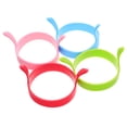 thumbnail image 1 of Greenadscape 4Pcs Nonstick Fried Egg Rings Pink for Breakfast Egg Molds Silicone, 1 of 8