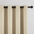 thumbnail image 4 of High blackout curtains for living room, polyester lined curtains (beige, 2 panels Pack, W40 x L62), 4 of 5