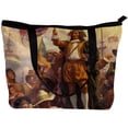 thumbnail image 2 of Columbus Day Canvas Leather Mix Tote Bag with Twill, Sponge, and Jeanette Material, 30x10.5x39cm/11.8x4.1x15.4in Size, 2 of 5