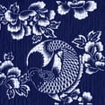 thumbnail image 2 of Vision Studio 12x12 White Modern Wood Framed Museum Art Print Titled - Indigo Carp Katagami III, 2 of 4