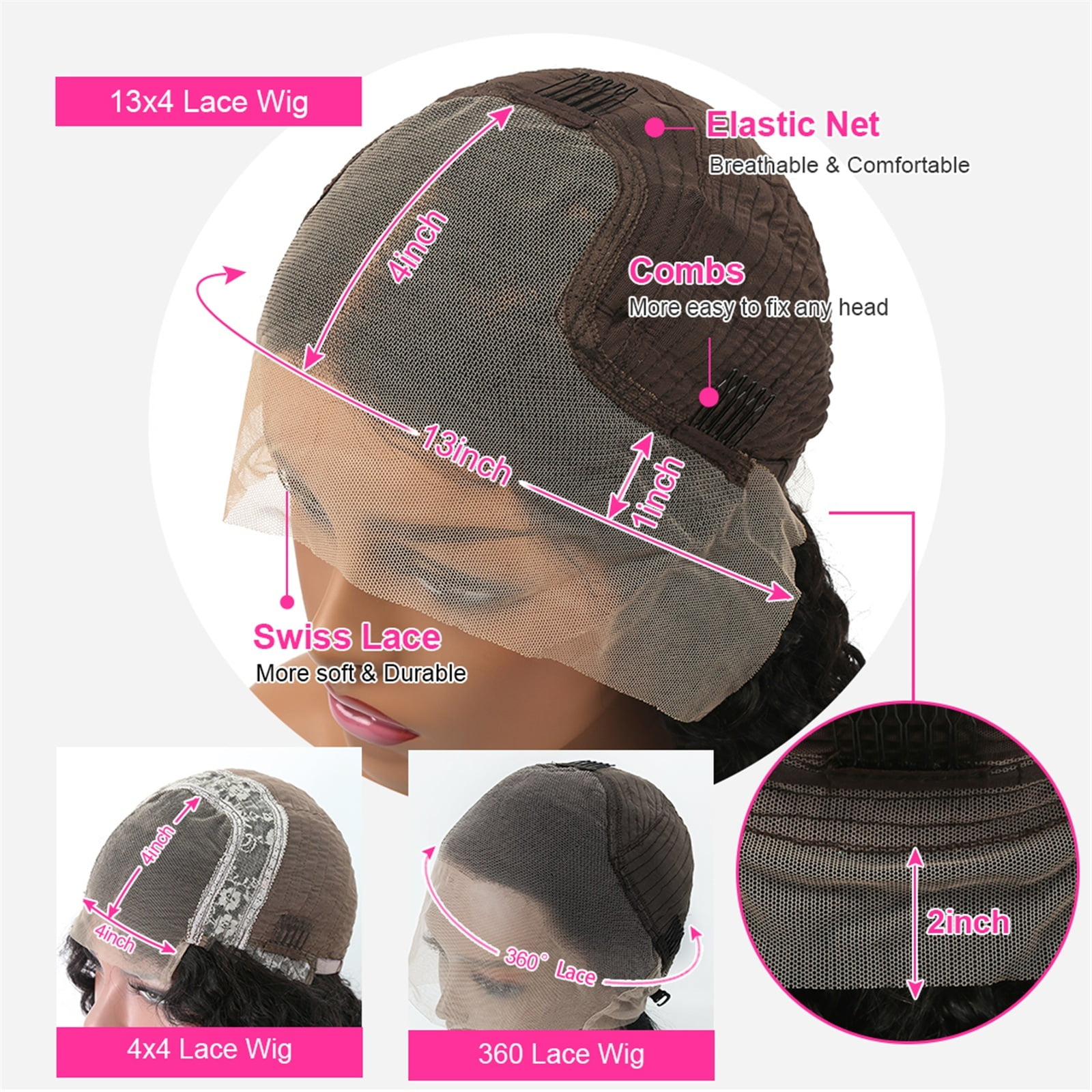 HD Transparent Lace Front Human Hair Wigs for Black Women Bone Straight Lace Frontal Closure Wigs Brazilian Remy Hair Pre Plucked with Baby Hair