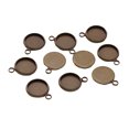 thumbnail image 1 of 20Pcs 10 25mm Colgante Ajustes Ronda en blanco Colgante Bandeja para la fabricación de joyas, 1 of 7