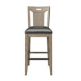 thumbnail image 6 of Artum Hill Morrison Pecan Brown 18.25" Faux Leather and Wood Slat Back Bar Stools (Pack of 2), 6 of 6