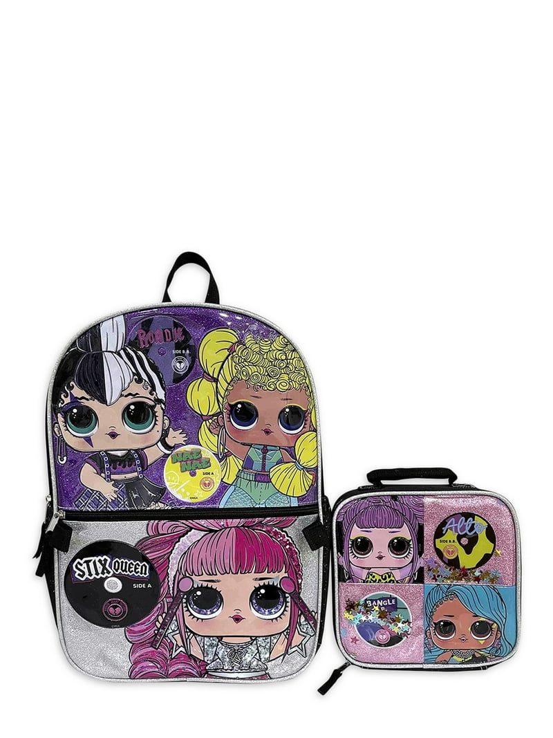 Surprise! Girls Large Backpack with Detachable Lunch Bag