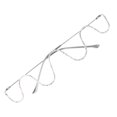 thumbnail image 1 of FUTUREORYY 1 Pce Monture de Lunettes pour Femmes Métal Semi-Cerclée Design à la Mode Décoration, 1 of 8