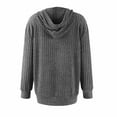 thumbnail image 4 of GIPQJK Zip Up Hoodie Women Casual Long Sleeve Sweaters 2024 Fall Winter Outfit Knitted Jackets Workout Clothes with Pockets,Dark Gray XL, 4 of 6