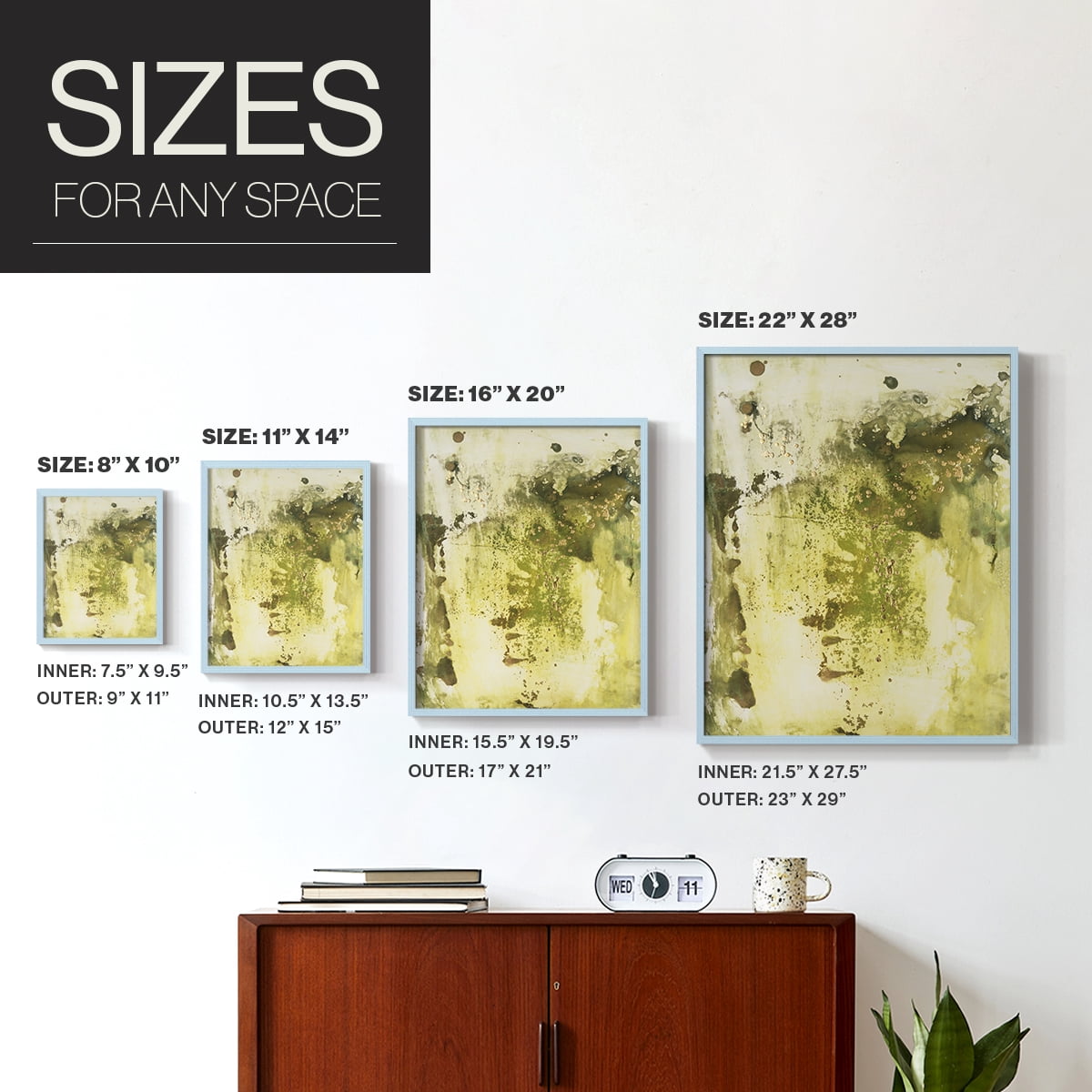 Canyon Diptych I Framed Print in Blue Solid Wood Framed Print No Nail Hanging