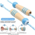 thumbnail image 2 of Jump Rope Kids, 7ft Adjustable Cotton Skipping Rope With Wooden Handle For Boys And Girls Fitness Outdoor Exercise, 2 of 4